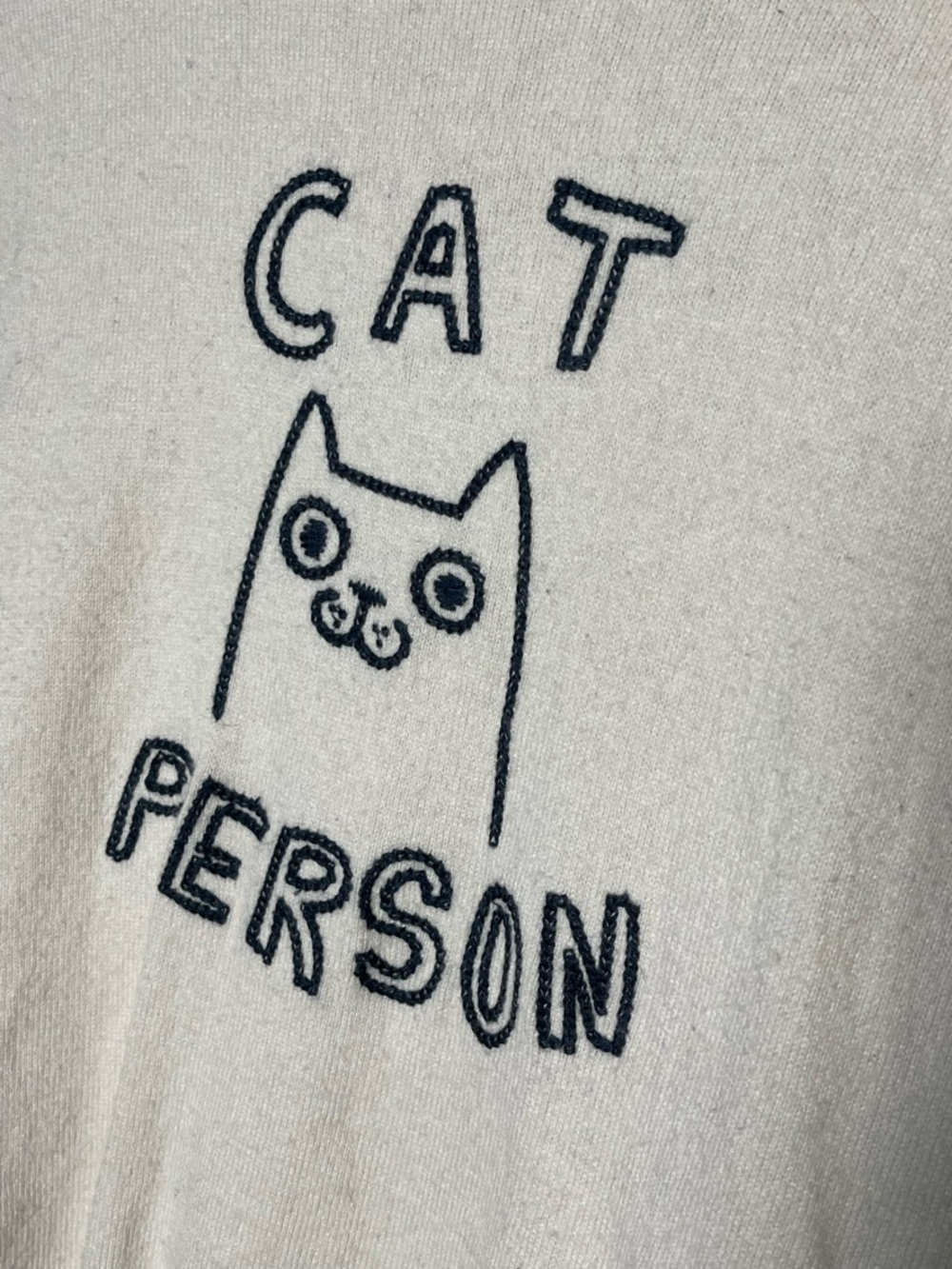 Boden | Estella ‘Cat Person’ Embroidered Graphic Crewneck Sweater Cashmere Wool - Picture 5 of 8
